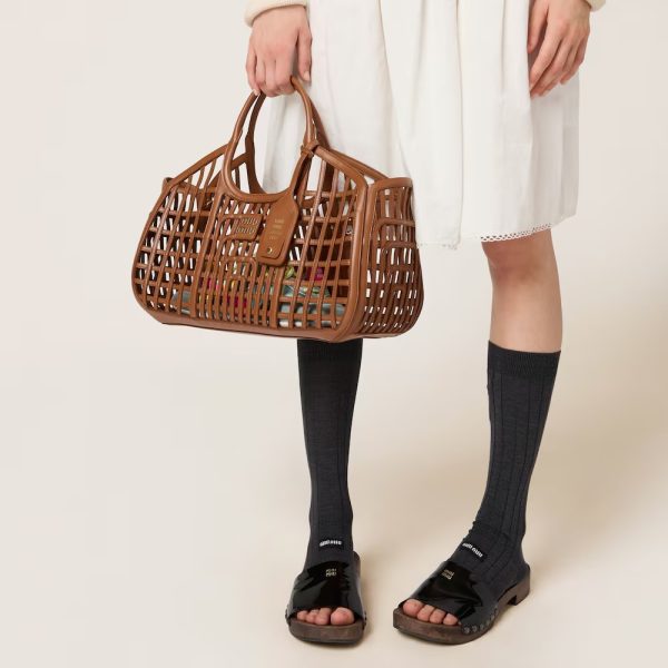 Leather basket