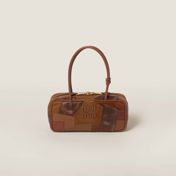 Beau Leather collage handbag