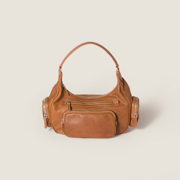 Pocket Nappa Leather single-shoulder bag